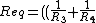 R_{eq}=((\frac{1}{R_3}+\frac{1}{R_4})^{-1}+R_5)^{-1}+\frac{1}{R_2}